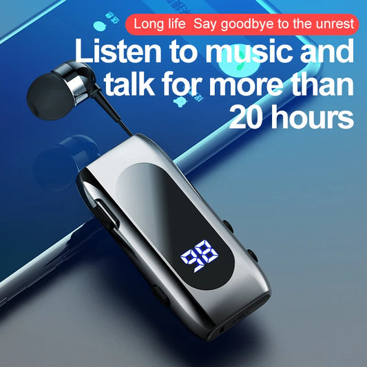 K55 Business Wireless Earphone with Noise Cancelling Mic & LED Display
