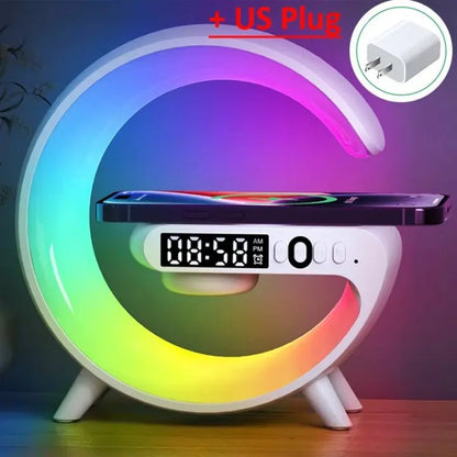 Multifunction RGB Speaker Alarm Clock & Wireless Charging Dock Station