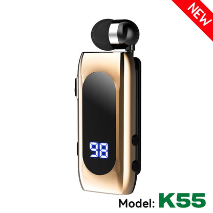 K55 Business Wireless Earphone with Noise Cancelling Mic & LED Display