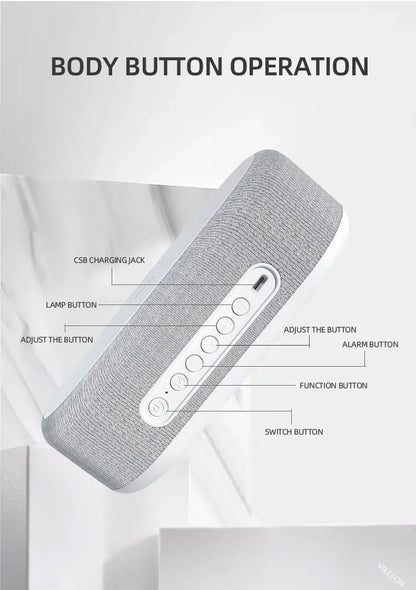 3-in-1 Alarm Clock: Wireless Charger, Lamp & Thermometer