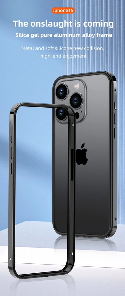 Premium Hybrid (Aluminum + Silicone) Case for iPhone